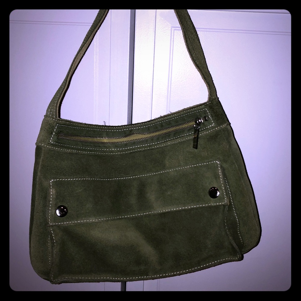 Banana Republic Green Suede Handbag